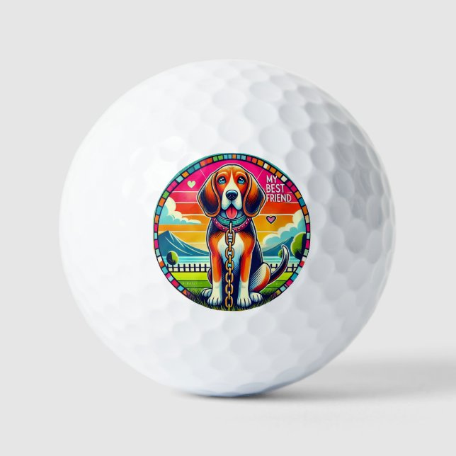 Balles De Golf Chien Animé Mignon Golf Amusant (Recto)