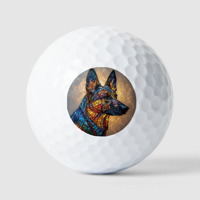 Balles De Golf Chien berger allemand (Recto)