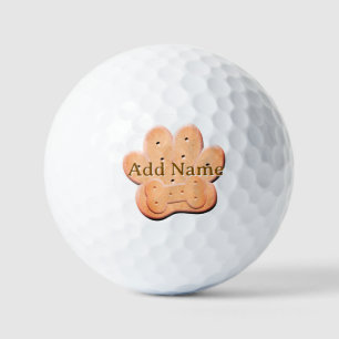 Balles De Golf Chien Biscuit Pawprint et Bone Art