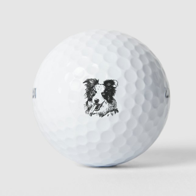 Balles De Golf Chien Border Collie - Amoureux d'Aussie (Devant)