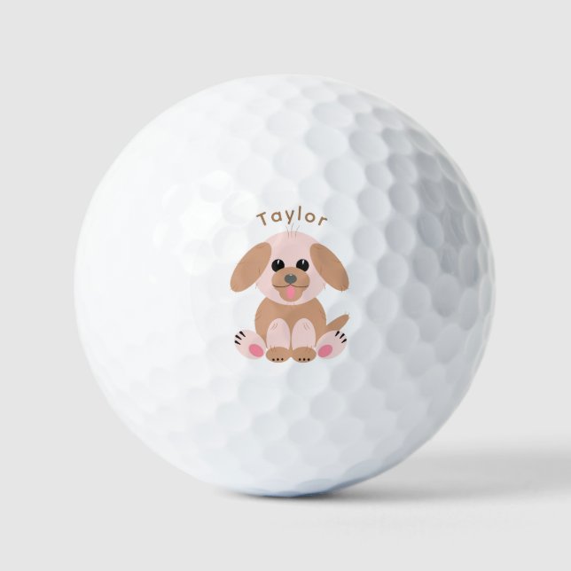 Balles De Golf Chien Chien Chien Mignonne Caricature Pastel Neutr (Recto)