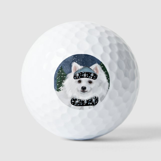 Balles De Golf Chien Esquimau Américain  (Recto)