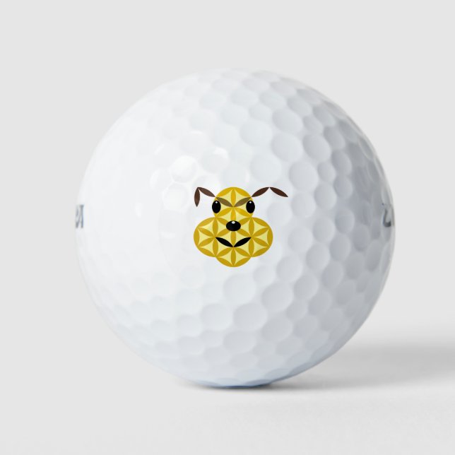 Balles De Golf Chien sacré - Chien de vie 01. (Devant)
