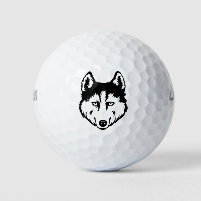 Balles De Golf Chien sibérien Husky (Devant)