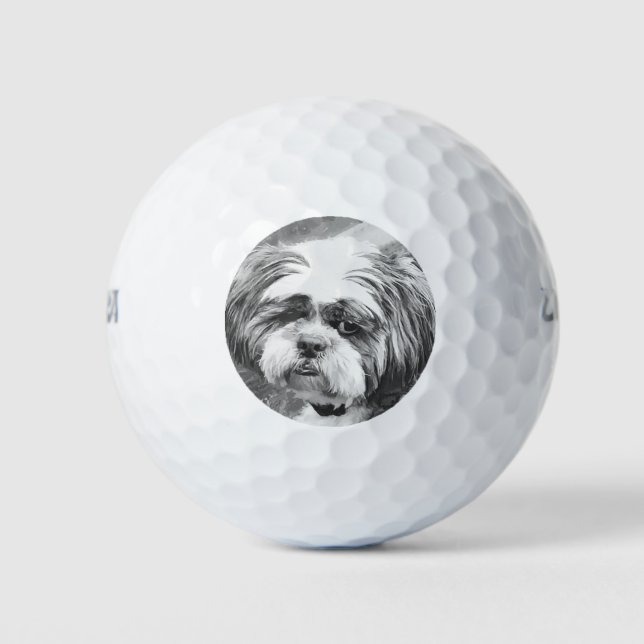 BALLES DE GOLF CHIH TZU DOG (Devant)