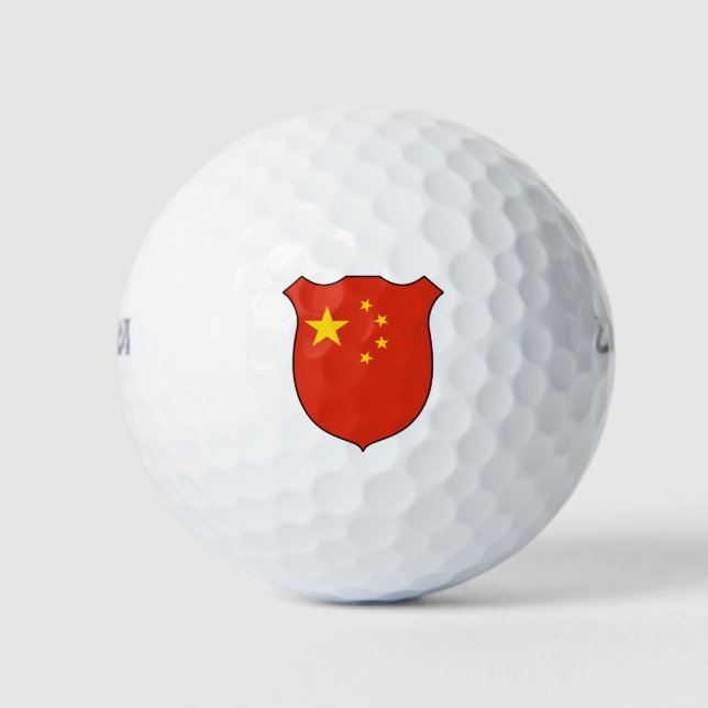 Balles De Golf Chine Drapeau grand patriotique (Devant)