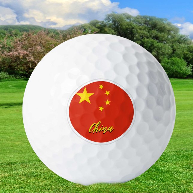 Balles De Golf Chine Golf Balls, Chinois Drapeau Golfeurs / Patri (Créateur téléchargé)