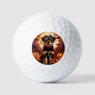 Balles De Golf Chiot adorable avec fond Halloween