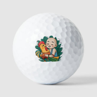 Balles de golf | Chloe Bébé Embrasse Le Coq