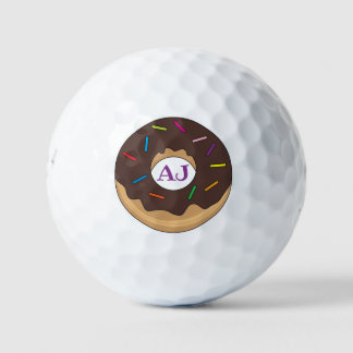 Balles De Golf Chocolate Glazed Donut with Sprinkles