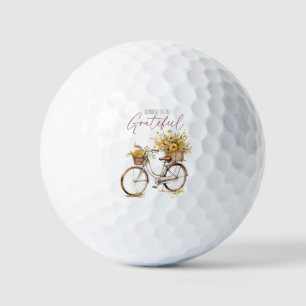 Balles De Golf Choisissez d'être reconnaissant - Vélo et automne