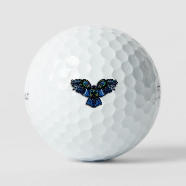 Balles De Golf Chouette bleue (Recto)