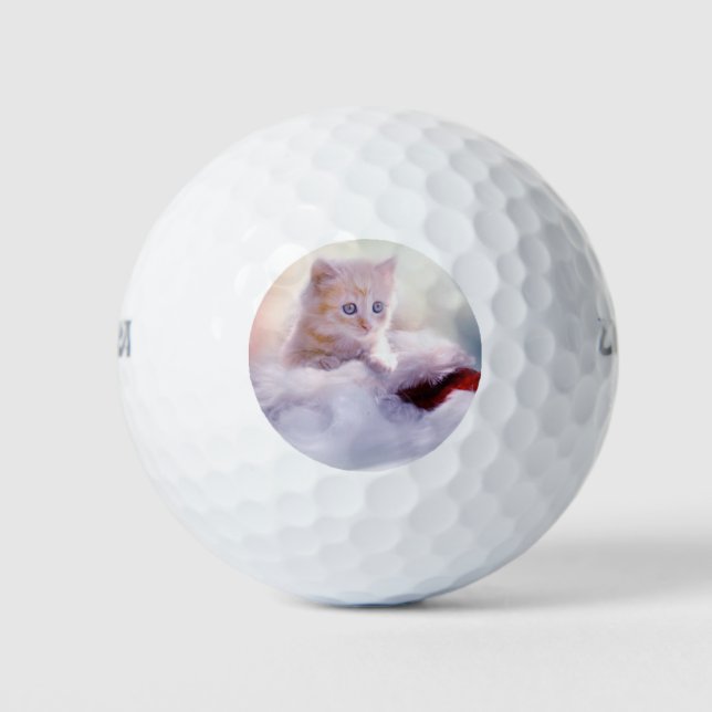 Balles De Golf Christmas Kitten (Devant)