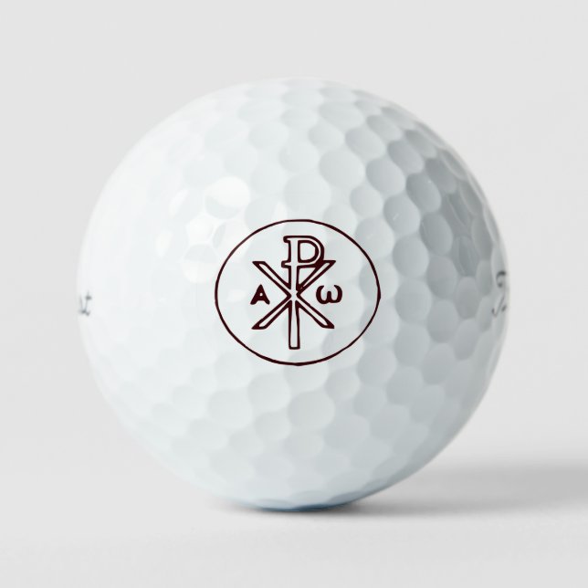 Balles De Golf Christogramme sacré Chi-Rho Beaux-Arts (Recto)