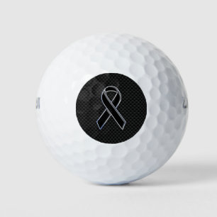 Balles De Golf Chrome et le style de carbone Noir sensibilisation
