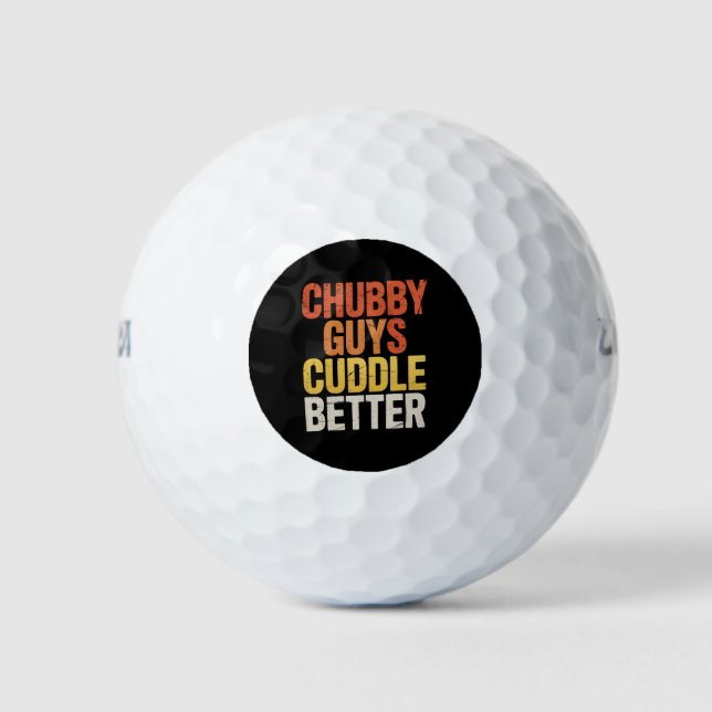 Balles De Golf Chubby Les Gars Cuddle Better Gay Bear LGBTQ Pride (Devant)
