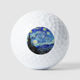 Balles De Golf Ciel Vintage Nuit Nuit Étoilée