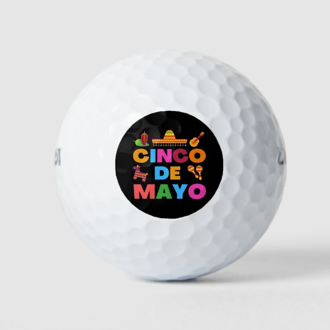 Balles De Golf Cinco De Mayo (Devant)