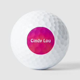 Balles De Golf CINDY LOU ~ Bal de golf à motifs roses - unique