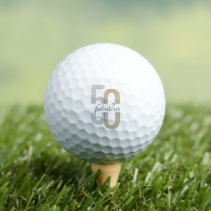 Balles De Golf Cinquante et fabuleux 50e anniversaire moderne Elé