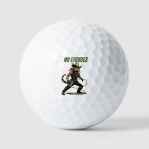 Balles De Golf Citation de fitness sans excuses – Typographie de