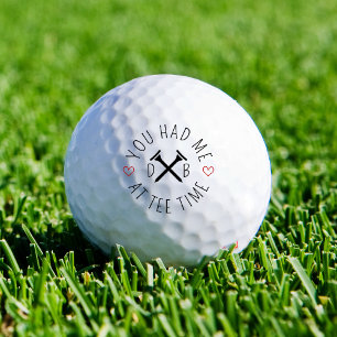 Balles De Golf Citation de golf romantique avec initiales personn