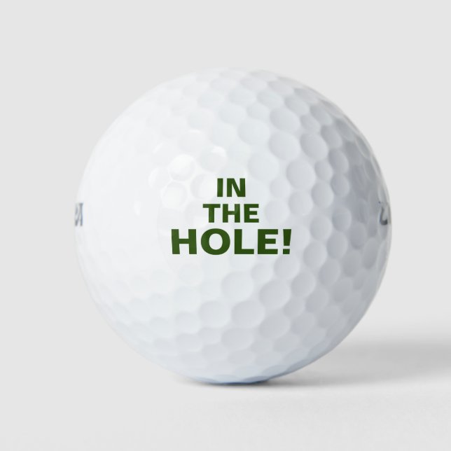 Balles De Golf Citation Drôle Dans Le Trou (Devant)