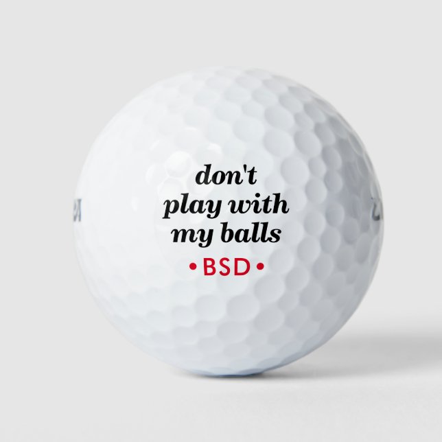 Balles De Golf Citation sarcastique amusante avec initiales modif (Devant)