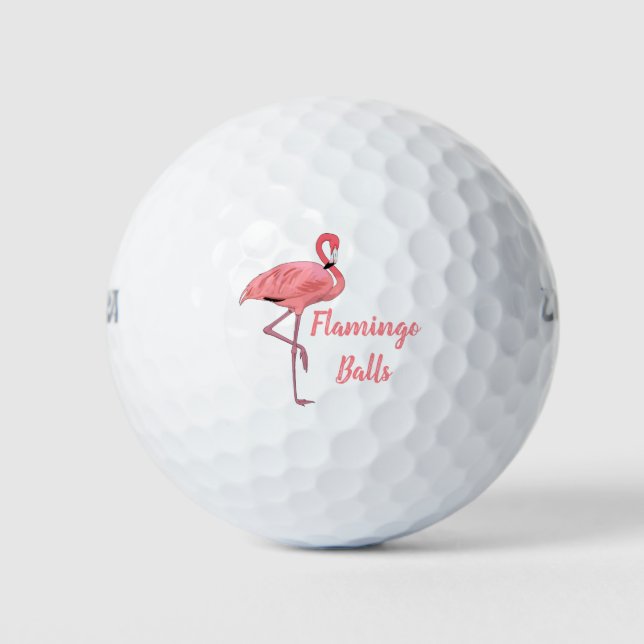 Balles De Golf Citations drôles de golfeur flamant rose (Devant)