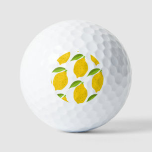 Balles De Golf citrons jaunes, motif artistique sans soudure.