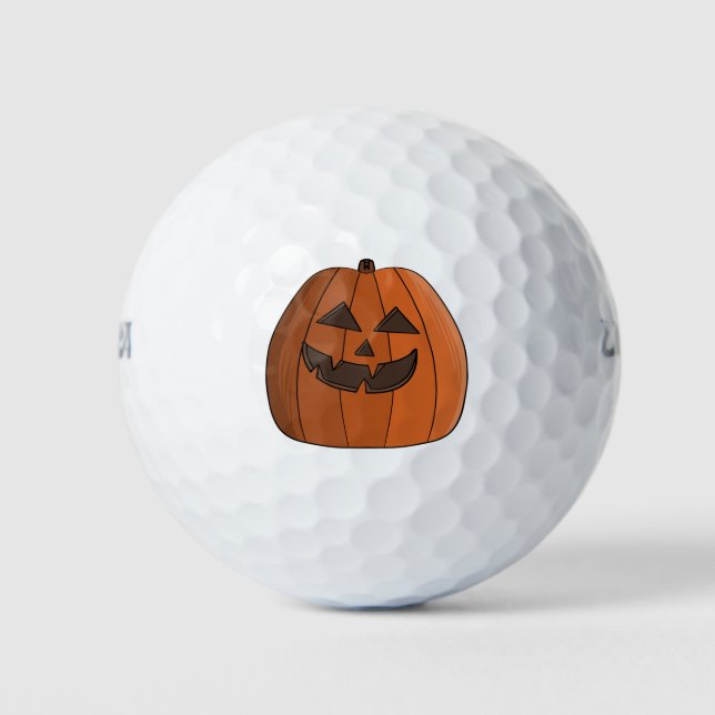 Balles De Golf Citrouille Cool (Devant)