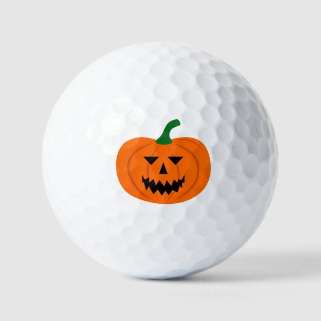 Balles de Golf Citrouille d'Halloween (Recto)