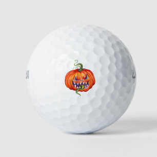 Balles De Golf Citrouille d'halloween effrayant