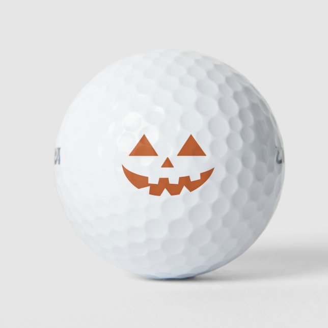 Balles De Golf Citrouille d'Halloween Jack O'Géant (Devant)