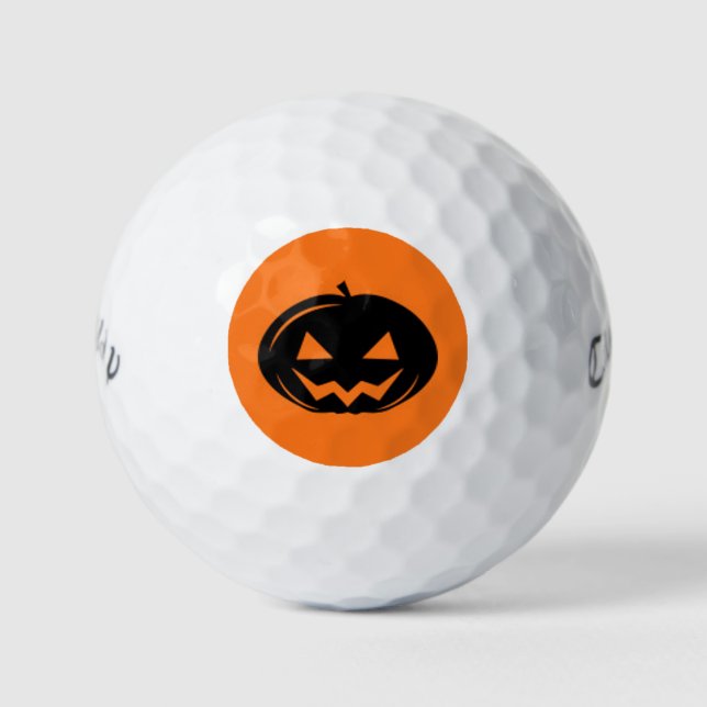 Balles De Golf Citrouille noir (Devant)
