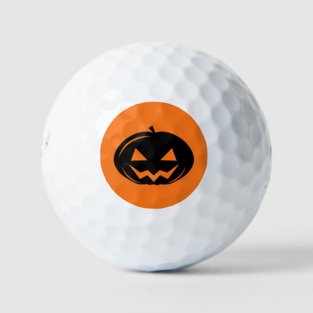 Balles De Golf Citrouille noir (Devant)