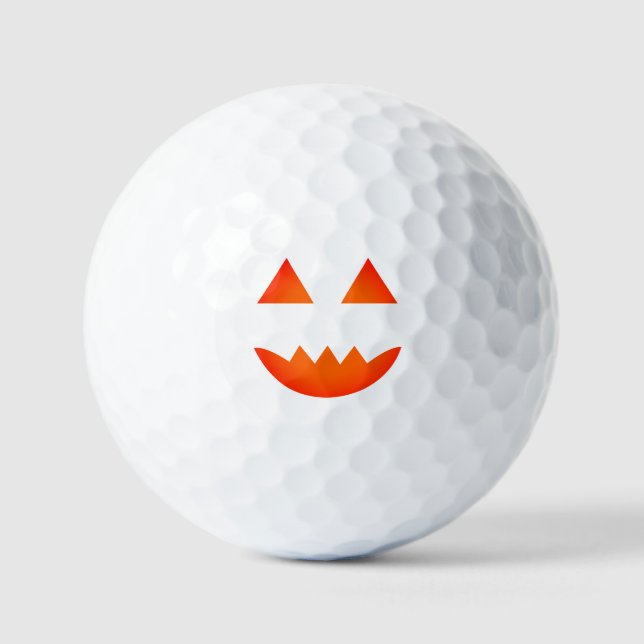 Balles De Golf Citrouille orange d'Halloween (Recto)