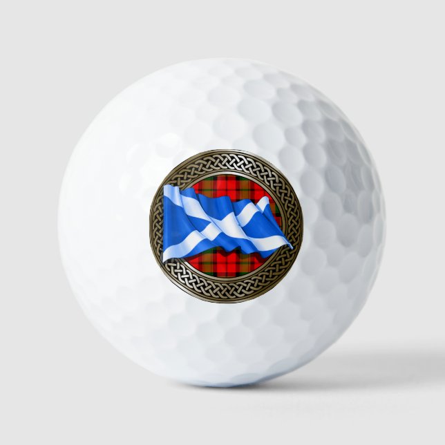 Balles De Golf Clan Baird Tartan Knot & Drapeau (Recto)