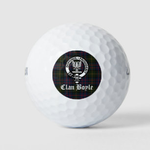 Balles De Golf Clan Boyle Crest Badge et Tartan