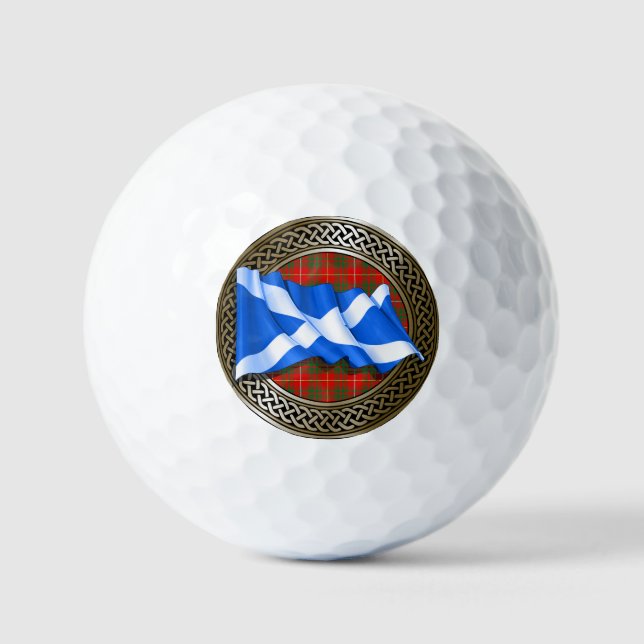 Balles De Golf Clan Bruce Tartan Knot & Flag (Recto)
