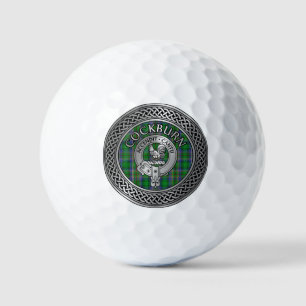Balles De Golf Clan Cockburn Crest & Tartan Knot