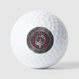 Balles De Golf Clan Crawford Crest & Tartan Knot