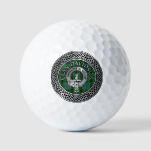 Balles De Golf Clan Davidson Crest & Tartan Knot