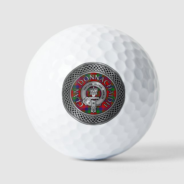 Balles De Golf Clan Donnachaidh | Robertson Crest & Tartan Knot (Recto)