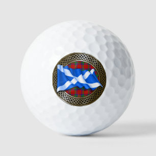 Balles De Golf Clan Donnachaidh   Robertson Tartan Knot & Flag