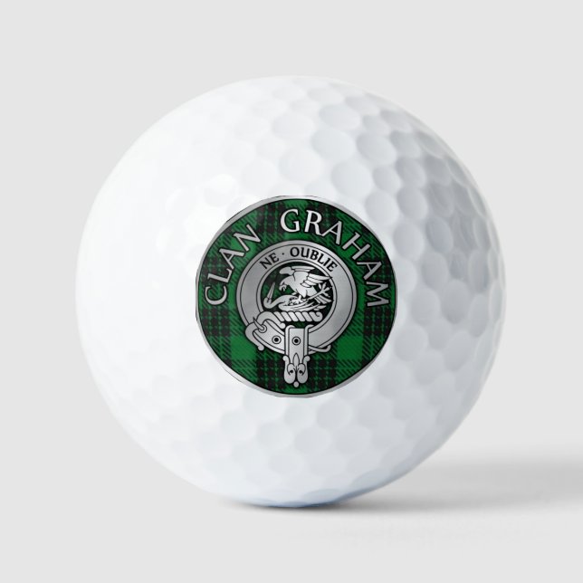 Balles De Golf Clan Graham Crest & Tartan (Recto)