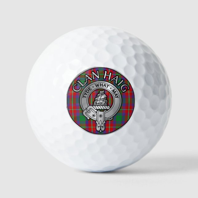 Balles De Golf Clan Haig Crest & Tartan (Recto)