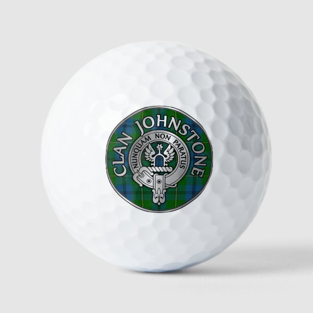 Balles De Golf Clan Johnstone Crest & Tartan Knot (Recto)