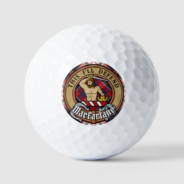 Balles De Golf Clan MacFarlane Crest sur le tatan de robe (Recto)