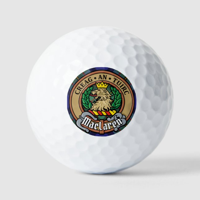 Balles De Golf Clan MacLaren Crest sur Tartan (Recto)